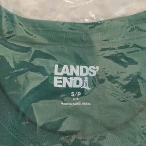 Lands' End Forest Green Crew Neck Tee Rib crew neck NWT. Bundle
